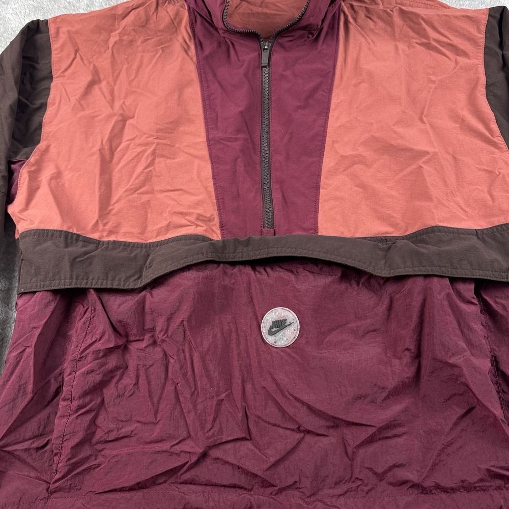 Nike Revolution Utility 1/2 Zip Anorak Jacket Women's M Packable Belly Bag Hood - Picture 4 of 13